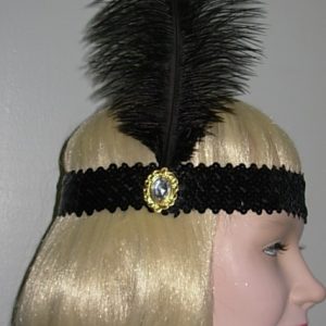 Black flapper headband
