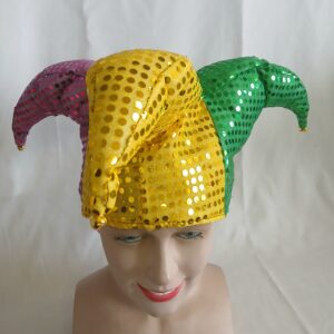 Mardi Gras jester hat with bells