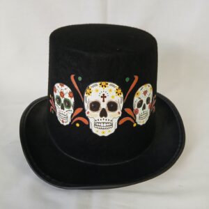 Day of the Dead top hat with lights
