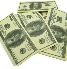 Dollar bill napkins