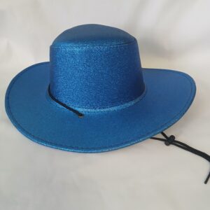 Blue glitter cowgirl hat