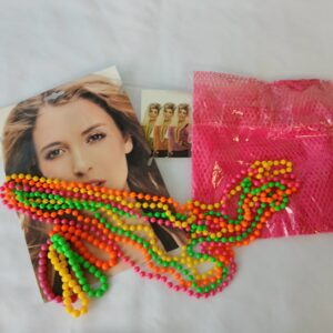 Pink mesh & beads set