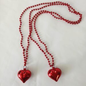 2 piece bead & heart necklaces