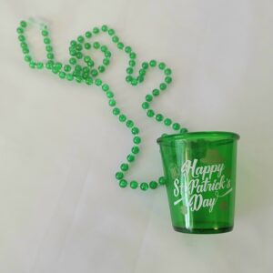 Shot glass on beads