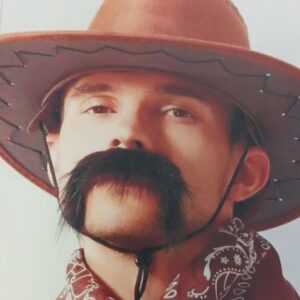 Droopy stick on moustache
