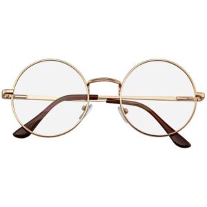 Clear lens round glasses