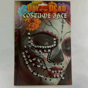 Day of the Dead face gem stickers