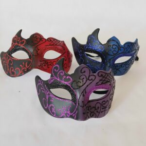 Mask 3 colours with glitter detail